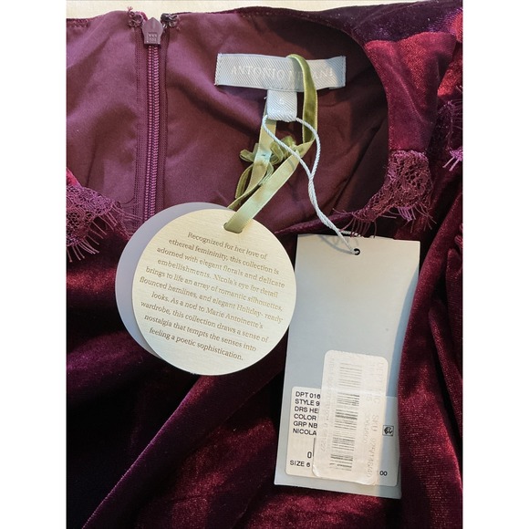 Antonio Melani × Nicola Bathie Helen Velvet Maxi Dress Size 6 Preppy Formal NWT - Picture 11 of 16